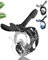 Maschera da snorkeling per adulti, maschera da immersione, attrezzatura da snorkeling, da uomo, design a branchie di pesce, compatibile con fotocamere sportive