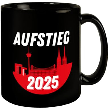 Köln Skyline Aufstieg 2025 Tasse für Köln-Fans Kölner Tasse mit Spruch für Büro & Zuhause Aufsteiger Fußball Kölner Dom