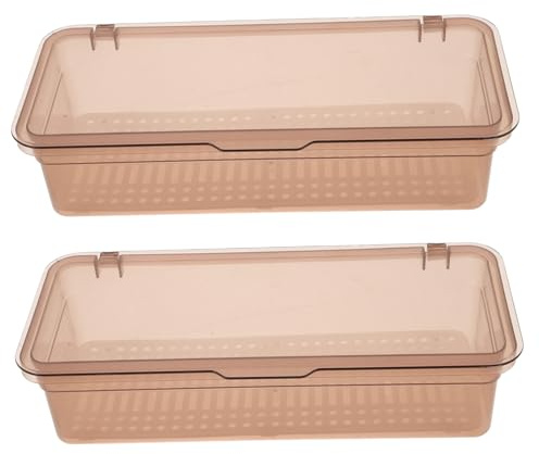 FUNNETOYU 2pièces Égouttoir à Couverts De Cuisine Range-Couverts Plastique Transparent Panier Égouttoir à Ustensiles Support à Baguettes avec Séchage Intégré