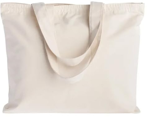 Baumwolltasche zum Bemalen – Unbedruckt DIY Stoffbeutel für Kinder & Erwachsene, Groß (45x34cm), Personalisierbare Jutebeutel Alternative, Einkaufstasche, Leinentasche, Beutel, Tote Bag, Jute Tasche