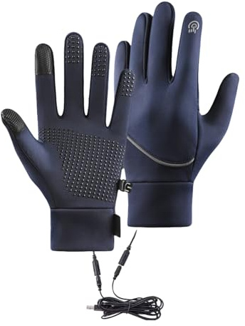 Gants chauffés - Gants Chauffants Moto-Cycle | Homme Travaille à l'écran Tactile à la Main | Réchauffeurs Thermiques Thermiques pour Le Cyclisme de Temps Froid Chasse à Conduite Running K