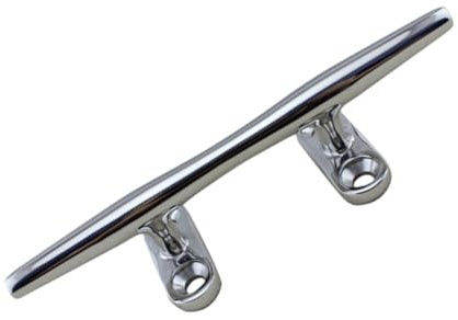 ARTSEWPLY Edelstahl Dock Cleat Hornform Bolzhalter Rundes Befestigungsloch Für Bootsseile Langlebiger Festmacherhaken Für Yachten Und Boote