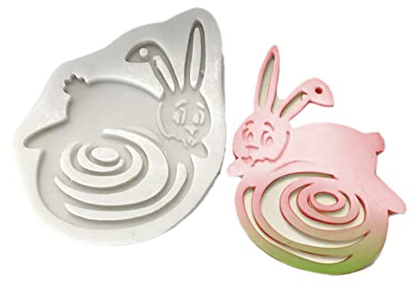 Stampo in silicone per coniglietto pasquale dolce stampo per uova in resina epossidica produzione di forniture ciotole di cioccolato stampo per uova di Pasqua stampo in silicone