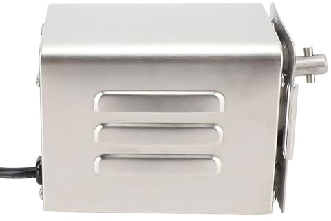 TOPINCN Moteur de Rôtissoire de Gril, Kit de Rôtisserie Extérieure 15 W Moteur de Rôtissoire pour Barbecue en Acier Inoxydable de électrique de Barbecue (Prise UE 220V)