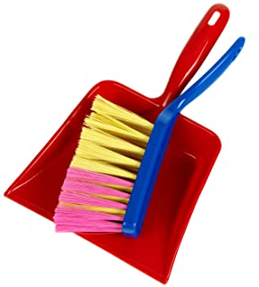 Theo Klein 6626 Besengarnitur, 2-teilig I Langlebiges Kinderhandbesen-Set inkl. Kehrschaufel | Spielzeug für Kinder ab 3 Jahren