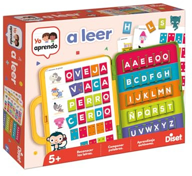 Diset Yo Aprendo a Leer Juguetes Educativos 5 Años | Juego para Aprender a Leer | Dificultad Progresiva | Maletín Educativo Autocorrectivo