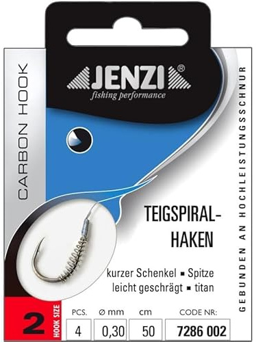 Jenzi Teigspiralhaken Gebunden Größe 2 0,30mm 50cm
