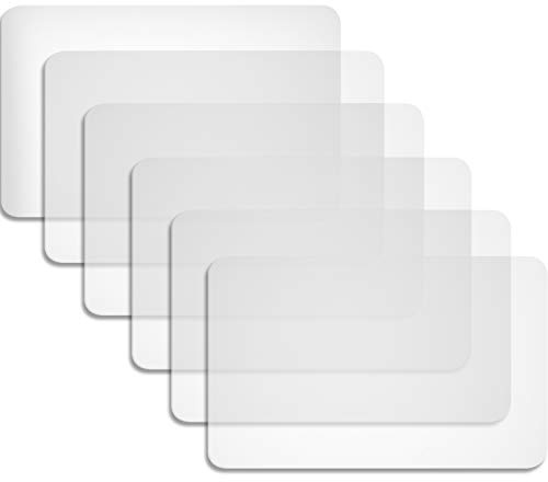 BOAO 6 Pièces Sets de Table Transparents Sets de Table en Plastique Lavables 40 x 30 cm faciles à Nettoyer Résistant à la Chaleur Antidérapant pour Salle à Manger, Cuisine, Restaurant