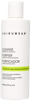 Hair u wear CLEANSE Freshening Shampoo Wash For Synthetic Wigs, Hairpieces and Extensions, 8 floz