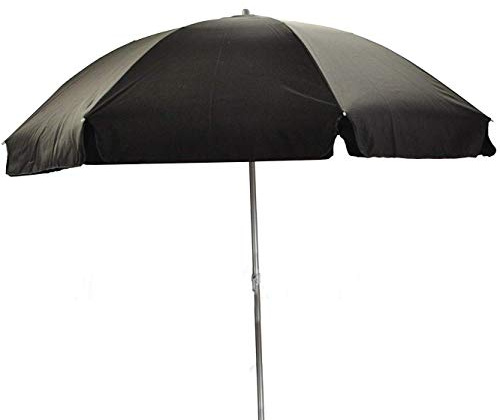 Selections Large Black Adjustable Parasol Umbrella for Beach Garden or Patio Furniture (2.5m)