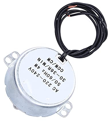 Mini moteurs électriques, moteur synchrone 220-240 V CW/CCW 4 W 30-36R/min 2 pièces pour appareils ménagers, appareils rotatifs, souffleur à air chaud ou plateau de four à micro-ondes