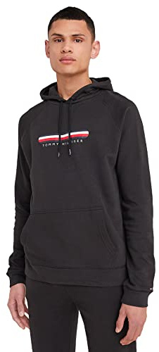 Tommy Hilfiger Herr, Oh huvtröja, pyjamasöverdel, svart, M
