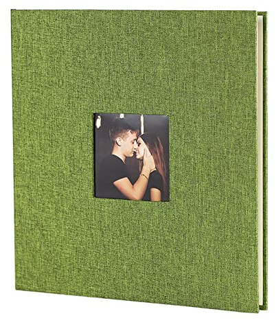 caihuashopping Fotoalbum DIY. Fotoalbum Handgemalte Fotoalbum Familie Gedenkwürdige Reise Tagebuch Memory Album Geschenk 266x280mm Fotoalbum Foto Album (Color : Green)