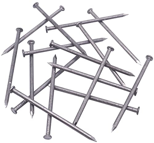 SKIR'CO Chiodi da costruzione in acciaio 3,0 x 70 mm, testa piatta e rotonda, multiuso, per legno, 200 pezzi