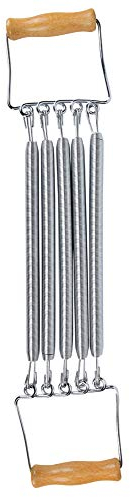 Chest Expander Verstellbar, Fitness Brust Federbrust Entwickler mit Holzgriff Abnehmbarer Trainer Haushaltsübungs Muskel Handgreifer Rückenmuskeltraining für Home Gym