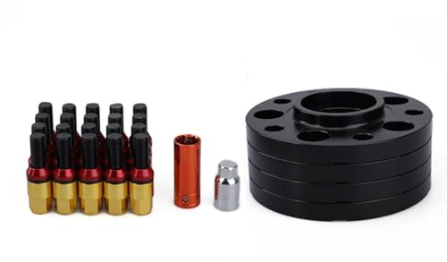 Spurverbreiterungen 4PCS Für E36 E82 E88 Geschmiedetes Aluminium 15mm 5x120mm Hubcentric Spurverbreiterungen 72,56mm CB Radmuttern M12 * 1,5 Bolzen Rad Dichtung Spurplatten Spurverbreiterung (Farbe :