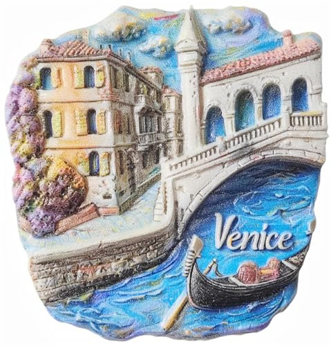 Venedig Italien 3D-Kühlschrankmagnet, Souvenir, Geschenk, Kunstharz, handgefertigt, Venedig, Kühlschrankmagnet, Heim- und Küchendekoration, Kollektion