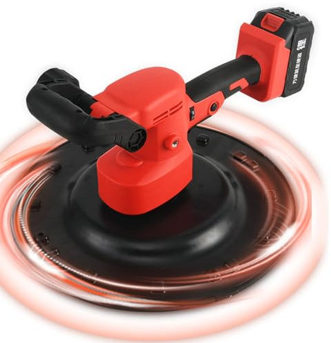 Eastnmythet Levigatrice elettrica per cartongesso, lucidatrice per pareti Portatile, lucidatrice per pareti Senza Fili, cazzuola per Cemento, Piastra da 38 cm,2 Battery