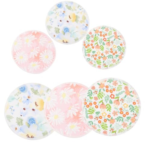 RORPOIR 6stücke Pack Wiederverwendbare Stilleinlagen Waschbare Stilleinlagen Für Stillen Atmungsaktiv Saugfähig Wiederverwendbar