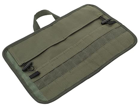 PHENOFICE Camping Geschirr Organizer Tasche Oxford Tuch Tragbar Mit 13 Fächern Für Outdoor Picknick Camping Und Grillen Grün