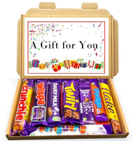 Sweet Shoppe Chocolate Gift Box, Presents, Surprises Birthdays, Thank you, Easter, Christmas, Halloween, Letterbox Hamper, 8 Full Sized Bars, Perfect for Presents, For All Occacion