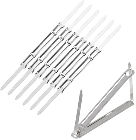Bajiuxhfei 100 Pezzi Strisce di Cartelle Metalliche, Graffette Metalliche Ufficio Clip, Strisce Per Quaderno, Strisce di Cartelle Metalliche, per Quaderni, Diari, Libri con Buchi