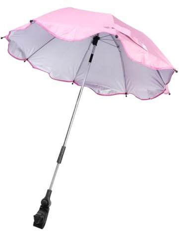 BAZEITFLOW Multifunktionaler Babywagen Sonnenschirm UV schutz Flexibel Universeller Kinderwagen Schirm mit Silberner Beschichtung Einfach zu Montieren für Draußen