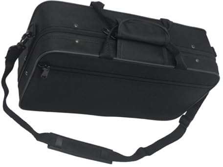 Alipis Estuche para instrumento de viento mochila de lona negro portátil protección contra impactos y diseño elegante para transporte seguro y almacenamiento cómodo