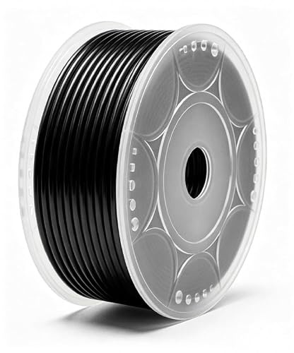 Tuyau Pneumatique, Tuyau d'Air PU pour Transfert de Fluide de Compresseur - Noir Bleu 4mm 6mm 12mm pour Tuyauterie Hydraulique d'Eau