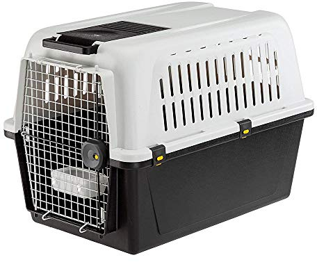 Ferplast Trasportino per Cani di Taglia Media Atlas 50, Box per Trasporto Cani, Porta in Acciaio plasticato, Sistema di Chiusura di Sicurezza, Griglie per l'aerazione, 55,5 x 81 x h 60 cm.