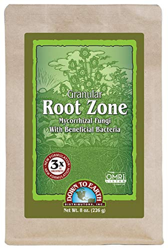 Down To Earth All Natural Fertilizers Organic Granular Root Zone - Mycorrhizal Fungi and Beneficial Bacteria - Soil and Root Inoculant for Plants, 8 oz