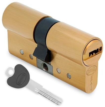 Amig - Cylindre de sécurité en laiton | Résistant et durable | Installation facile | Compatible avec les serrures menuiserie métallique | Pour portes bois, Mat, 90 (45-45)