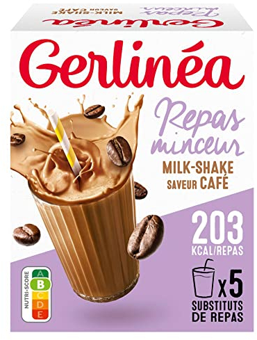 Gerlinéa - Milk-Shake Minceur - Substitut de Repas Complet et Rapide Saveur : Café - 206082