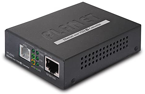 Planet VC-231G 1-Port 10/100/1000T Ethernet to VDSL2 Converter, Schwarz