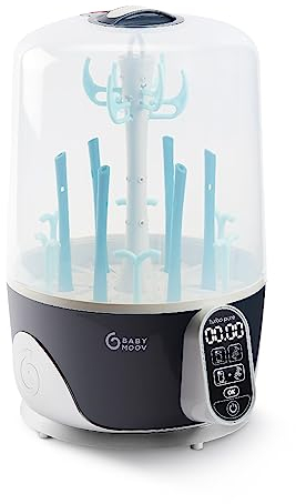 Babymoov Stérilisateur biberons et sèche-biberon Turbo Pure - 99,9% des bactéries éliminées, Programmable 5 en 1