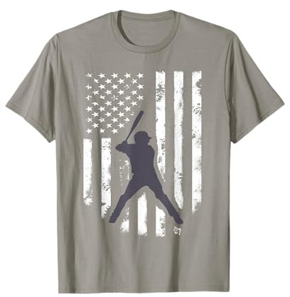 Distressed American Flag Cool Men Women Boy Girl Baseball T-Shirt