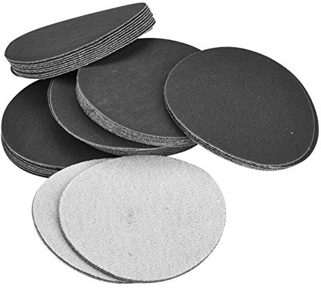 50 Stück Schleifpapier 75mm Klett, Runde Schleifscheiben Schleifpads Körnung 400/1500/5000# Klett Trockene Nasse Pad, Exzenterschleifer Schleifblätter für Metall Holz Glas Auto Polieren(400#)