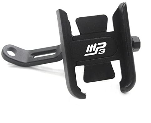 Für Piaggio MP3 250 300 500 HPE Sport Scooter Motorrad Zubehör Lenker Handyhalter GPS Ständer Halterung (Farbe : Mirror Type Black)