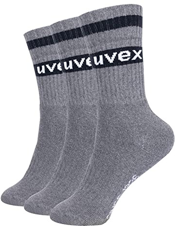 Uvex Tune Up Arbeitssocken 3er Pack aus regenerierter Baumwolle - grau - Gr.39-42