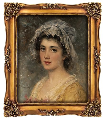 FJXMFRAME Vintage 8x10 Picture Frame Gold Antique Picture Frames for Wall Hanging & Tabletop, Ornate Baroque Frames 8x10 or Matted to 5x7 Photo (8x10 inch, Bronze)