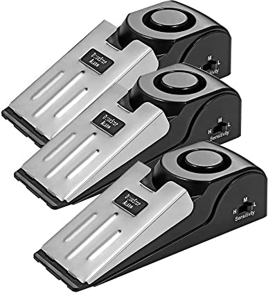ThreeH 3er Pack Tür Alarm mit Kontaktsensor 120dB laut kabellos klein für Haus Haustür Kellertür Wohnung