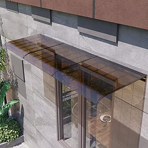 HFDASUENT Vordach für Haustür Überdachung,Unsichtbare Fenster Türüberdachung Polycarbonat Pultvordach Sonnenschutz UV beständig für Garage Balkon Fenster Haus (50x240cm/20x94in)