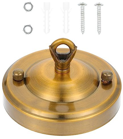 DOITOOL Stabile Deckenplatte Für Kronleuchter Einfache Vielseitig Einsetzbar Als Baldachin Für Pendelleuchten Hängelampen Und Dekorationen Antik-goldene Ausführung