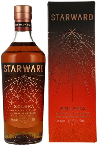 STARWARD - Solera - Single Malt Whisky - Origine : Australie - Notes de Vanille, Poires & Figues - Alcool : 43% - 70cl