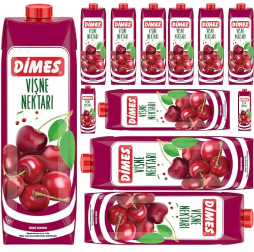 Dimes succo di ciliegia classico succo di frutta acida 1000 millilitri x 12 PZ con Pufai Grocery,