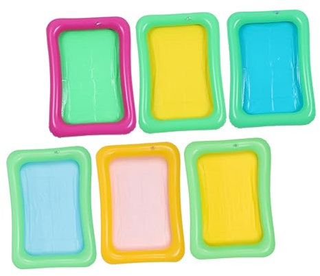 ibasenice 6pièces Plateau Gonflable De Glace pour Boissons Refroidisseur De Piscine pour Fête Camping Et Barbecue