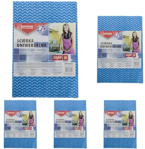 OFFICER PRODUCTS 22035137-99 Allrounder Wischtuch 5 Stck. aus Viskose 70% |Grammatur:40 g/mkg 32x50cm |Wischtücher Saugfähige Strapazierbare Allzweck-Wischtücher Wiederverwendbar| Farbe: Mix