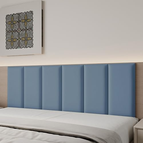 Gepolsterte Wandaufkleber, 6Er-Set, Selbstklebende Wandkissen, Kollisionssichere 3D-Weichpaneele, Schlafzimmer-Wandaufkleber,006,20 * 40cm