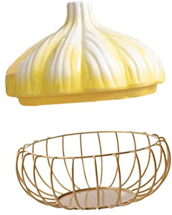 Cabilock Cesta Para Guardar Cebolla Jengibre y Contenedor Multifunción Para Práctica Cesta Para Huevos Para Cocina