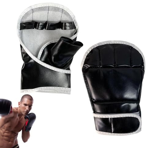 Boxing Fight Gloves, Half Finger Boxing Gloves, Kickboxing Gloves With Open Palms, Adjustable Boxing Gloves, Training Boxing Gloves, Boxing Gloves For Men, Boxing Gloves For Women, Boxing Gloves For